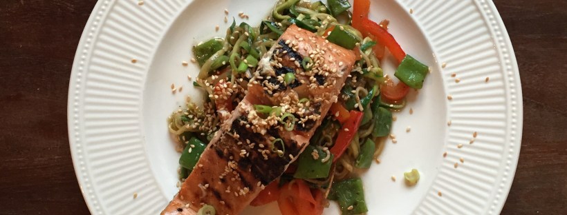 Samen Bourgondisch: Zalm teriyaki met zoodels