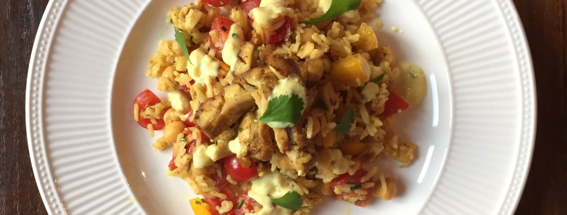 Samen Bourgondisch: Kip-kerrie rijstsalade