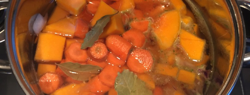 Pompoensoep met gamba's