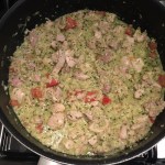 Gevulde paprika met kip-pesto