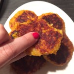 Aardappel fritters met pompoen