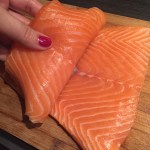 Gevulde zalmfilet uit de oven