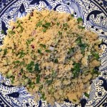 Couscous met kruiden, ui en komkommer
