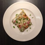 Vislasagne met prei en venkel