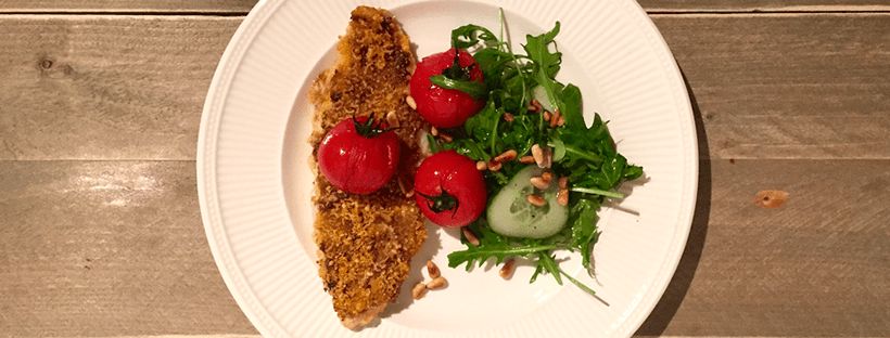 Pangasius met een tomatentapenade korst