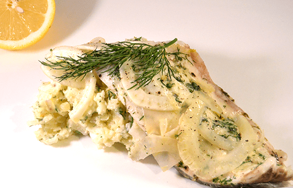 Zeebaars met aardappel-venkelsalade