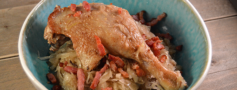 Eendenbout met zuurkool