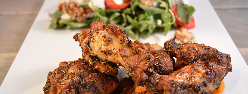 Korakante kippenboutjes met gerookt paprikapoeder