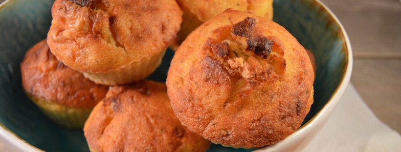 Polentamuffins met salami