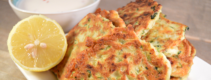 Recept Courgettekoekjes met feta en munt