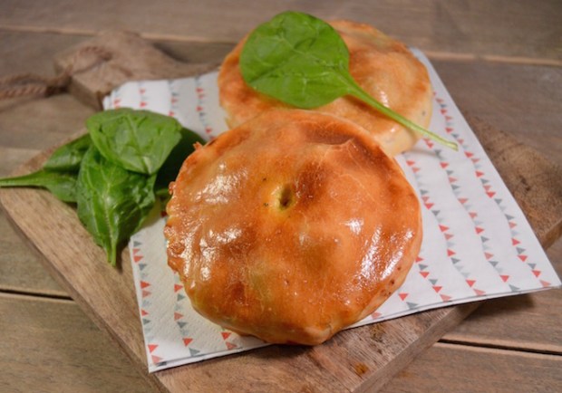 Pasteitjes met pompoen, kip en geitenkaas