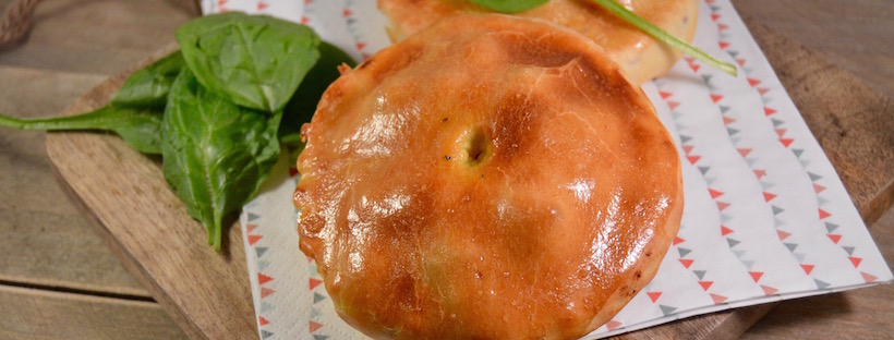 Pasteitjes met pompoen, kip en geitenkaas