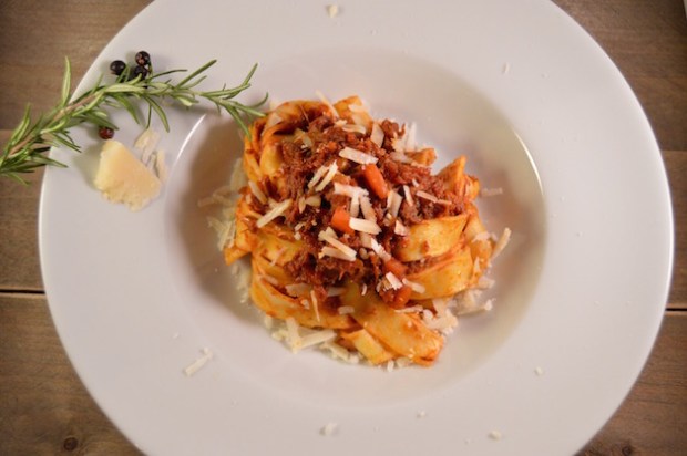 Pappardelle met wild zwijn ragout