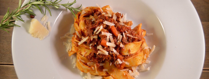 Pappardelle met wild zwijn ragout