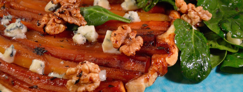 Hartige tarte tatin met wortel