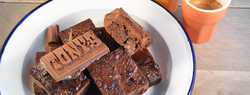 Makkelijke brownie met nutella en tony chocolonely