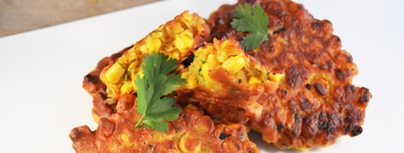 maiskoekjes met koriander en rode peper