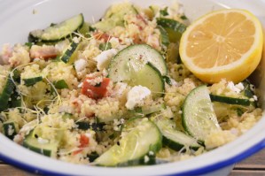 citroen couscous met komkommer en feta