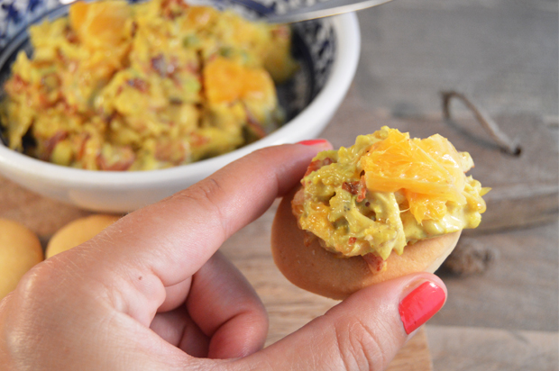 kip kerrie salade met restjes kip en sinaasappel