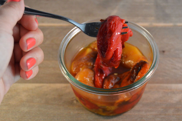 Gegrilde paprika uit de oven