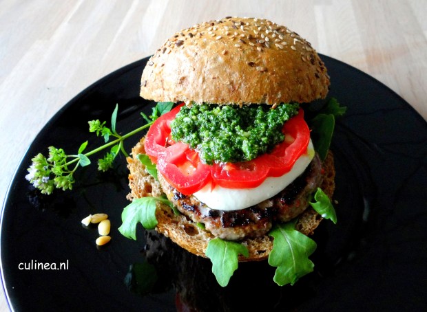 Caprese hamburger gastblogger Culinea