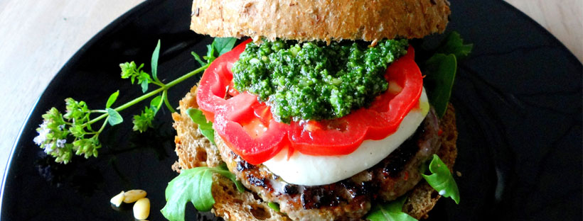 Caprese hamburger gastblogger Culinea