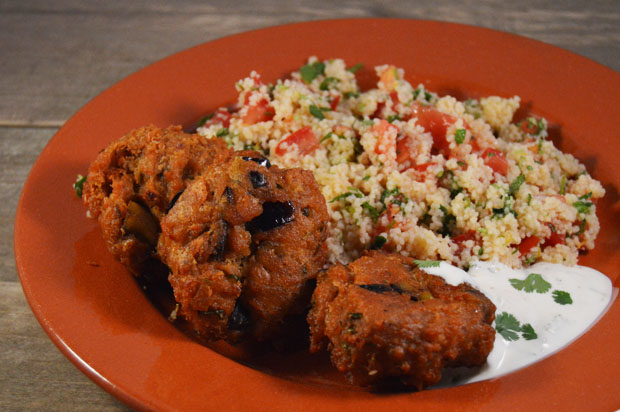 Falafel met aubergine