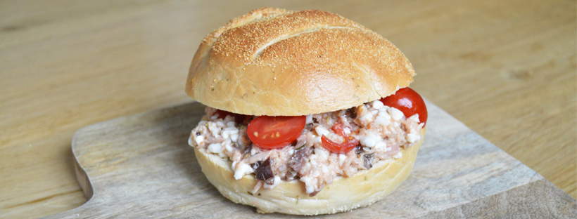 Gezonde tonijnsalade met cottage cheese