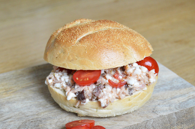 Gezonde tonijnsalade met cottage cheese